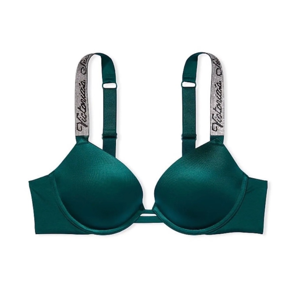 Victoria’s Secret Very Sexy Shine Strap Push-Up Bra Rhinestone Bling NWT